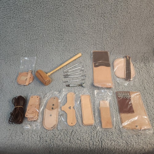Vintage leather craft tools - leather,