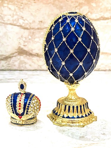 Blue carl faberge egg - blue,
