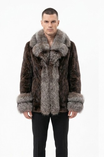 Real mink fur jacket - jacket, mens