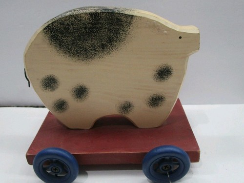 Terry village wooden pig - village,