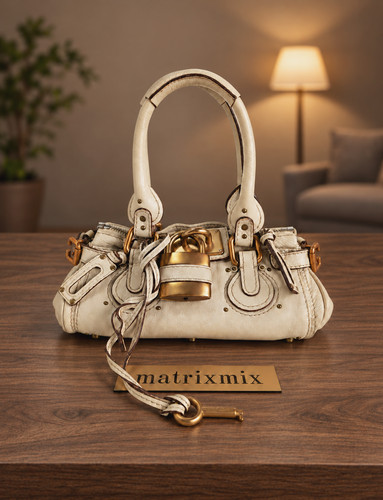 Chloe mini paddington - paddington, cream