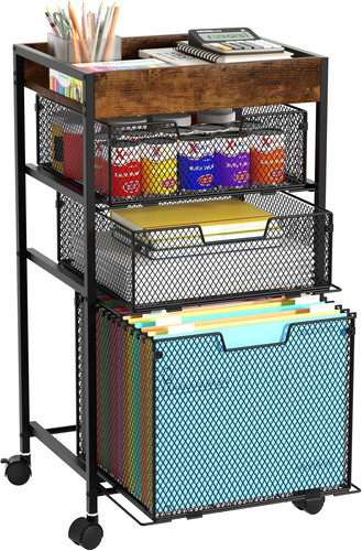 Rolling file cart with - rolling,