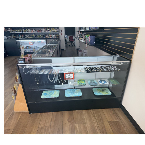 Black glass illuminated retail - glass,