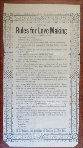 Rules for love - rules, making