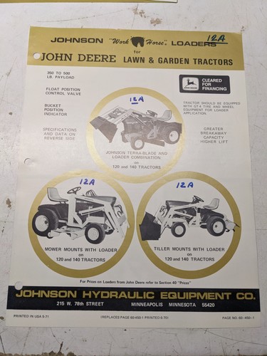Johnson work horse products - horse, jd