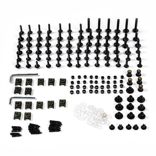 Black fairing bolts kit screws - black,