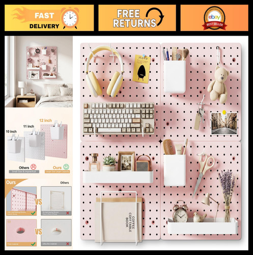 Modular pink pegboard wall - pink,