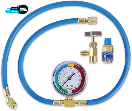 Charge hose with - ac, gauge