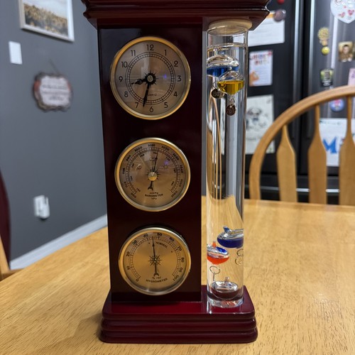Wooden weather station - 4-in-1,
