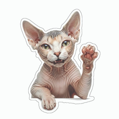 Sphynx cat peeker vinyl - sphynx,