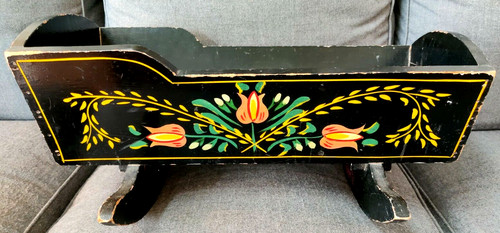 Antique hand made wood baby - wood,