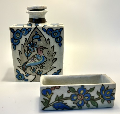 Antique iznik bottle flask - bottle,