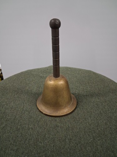Vintage brass bell with wooden - brass,