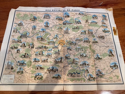 Vintage sided paris - vintage, map