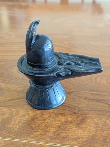 Antique old black stone hand - black,