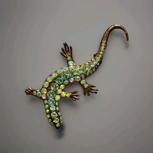 Vtg lizard brooch - lizard,