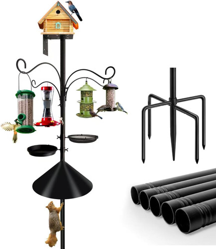 Bird feeder pole 92 inch - feeder,