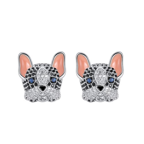 Frenchie dog stud - earrings, for