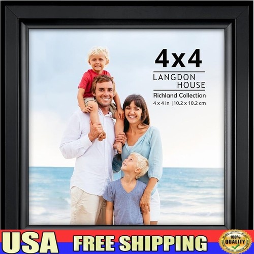 4x4 black picture frame - black,