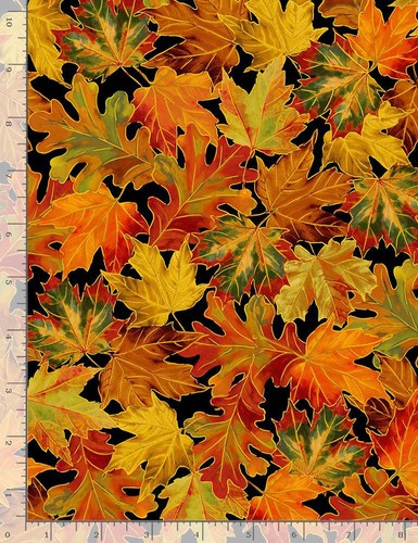 Autumn leaves fabric - autumn, |
