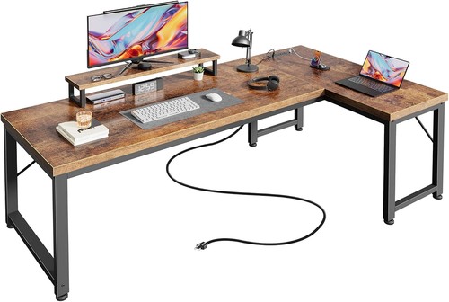 Shaped computer desk - shaped,