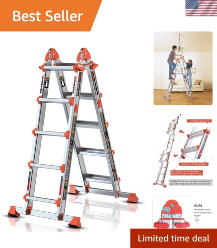 Folding multi position ladder - multi-position,