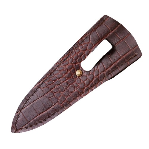 Crocodile leather boot knife - crocodile,