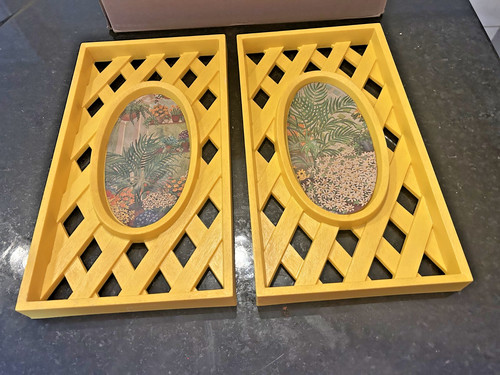 Vintage burwood wall decor - burwood, set