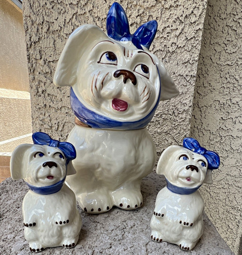 Ceramic dog cookie jar lid - dog,