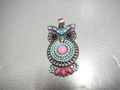 Owl pendant stainless steel - pendant,