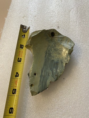 Blue slag glass chunk - chunk, rock