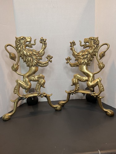 Antique cast brass fireplace - cast,