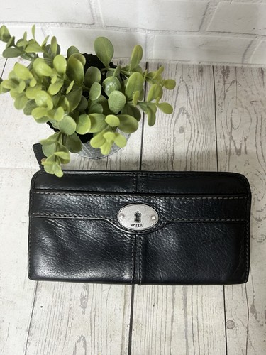 Fossil black leather maddox - leather,