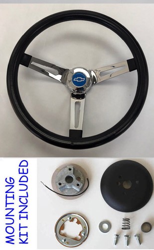 Black chrome steering wheel - ,
