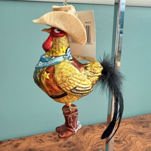 Cowboy rooster sheriff glass - cowboy,