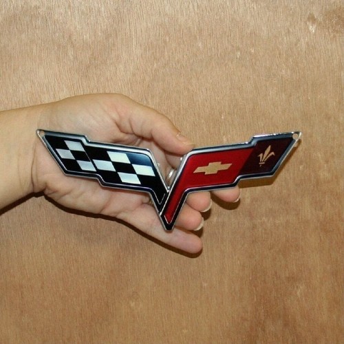 Corvette crossed flag - c6,