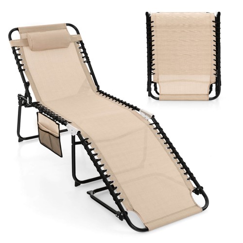 Patio folding chaise lounge - folding, w/