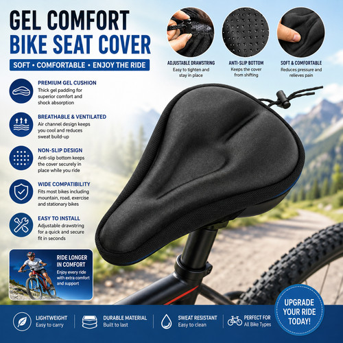 Bike seat cover gel - bike,