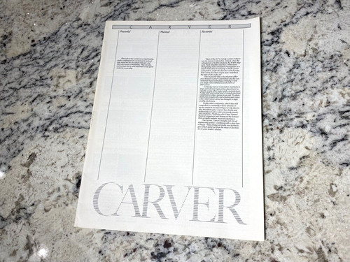 Carver vintage high fidelity - vintage,