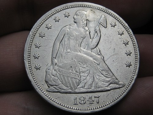 1847 seated liberty - liberty, silver
