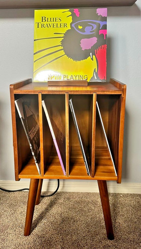 Wooden record player stand - lp,