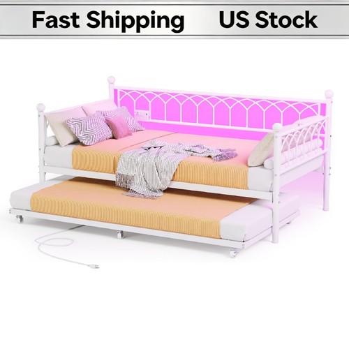 Twin daybed trundle metal sofa - daybed,