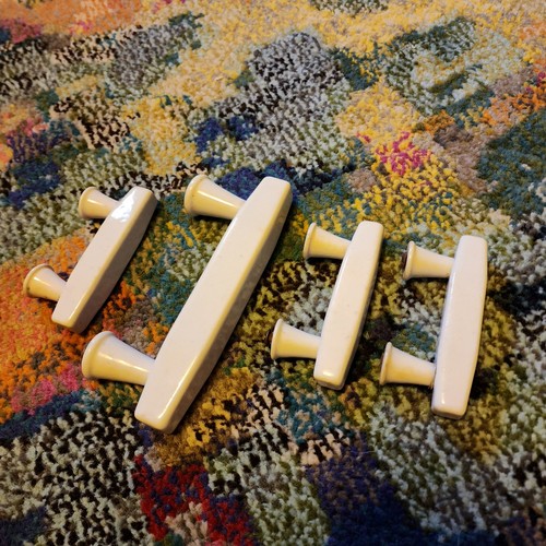 Vintage white porcelain drawer - white,