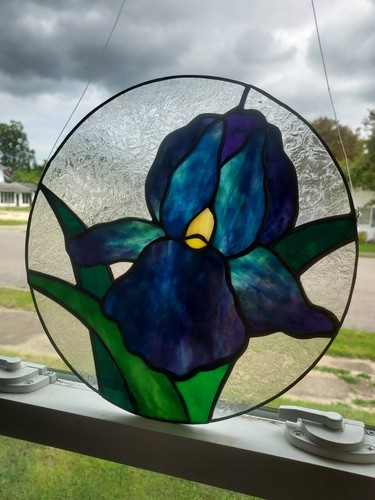 Stained glass inch iris - inch,