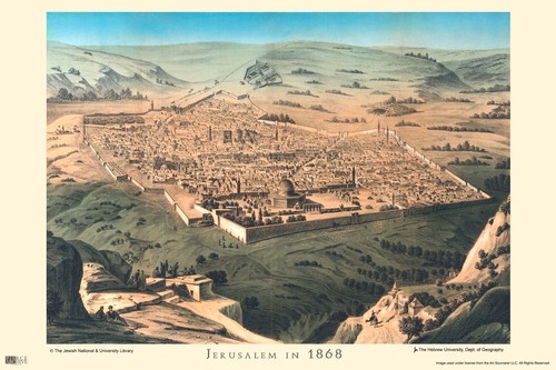 Jerusalem israel holy city map - israel,
