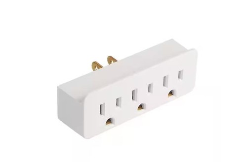 Prong triple outlet - 2, 3-prong