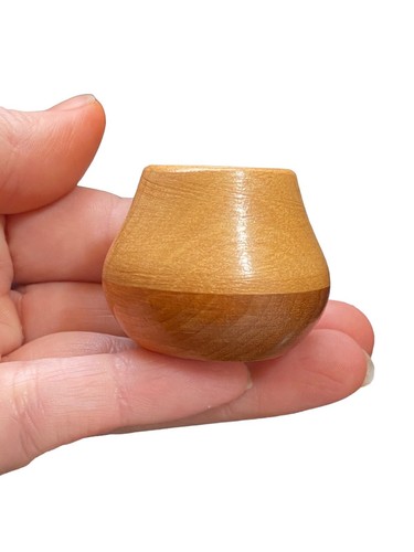 Hand turned wood miniature - wood,