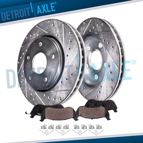 Front drilled brake rotor - front,