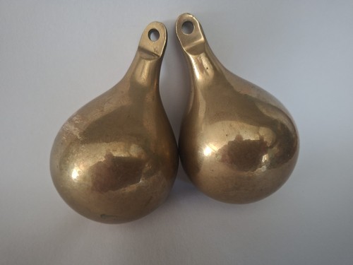 Vintage pair brass clock - vintage, of