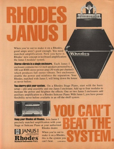 1978 rhodes janus keyboard amp - janus,